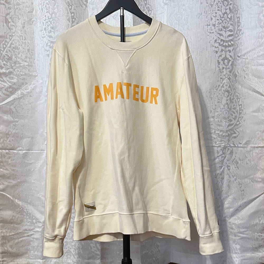 Tracksmith “Amateur” Crewneck Sweatshirt, Unisex Large